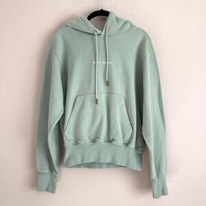 Daily Paper Womens Green Size Medium Pullover Hoodie Logo Print 100% Cotton